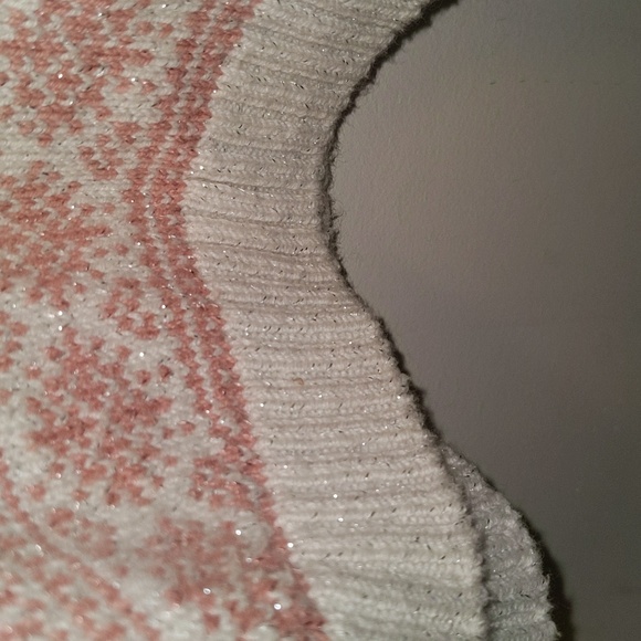 Aspen Kids Size US S 5-6 Pink Reindeer Christmas Print Sweater Dress - Picture 3 of 12